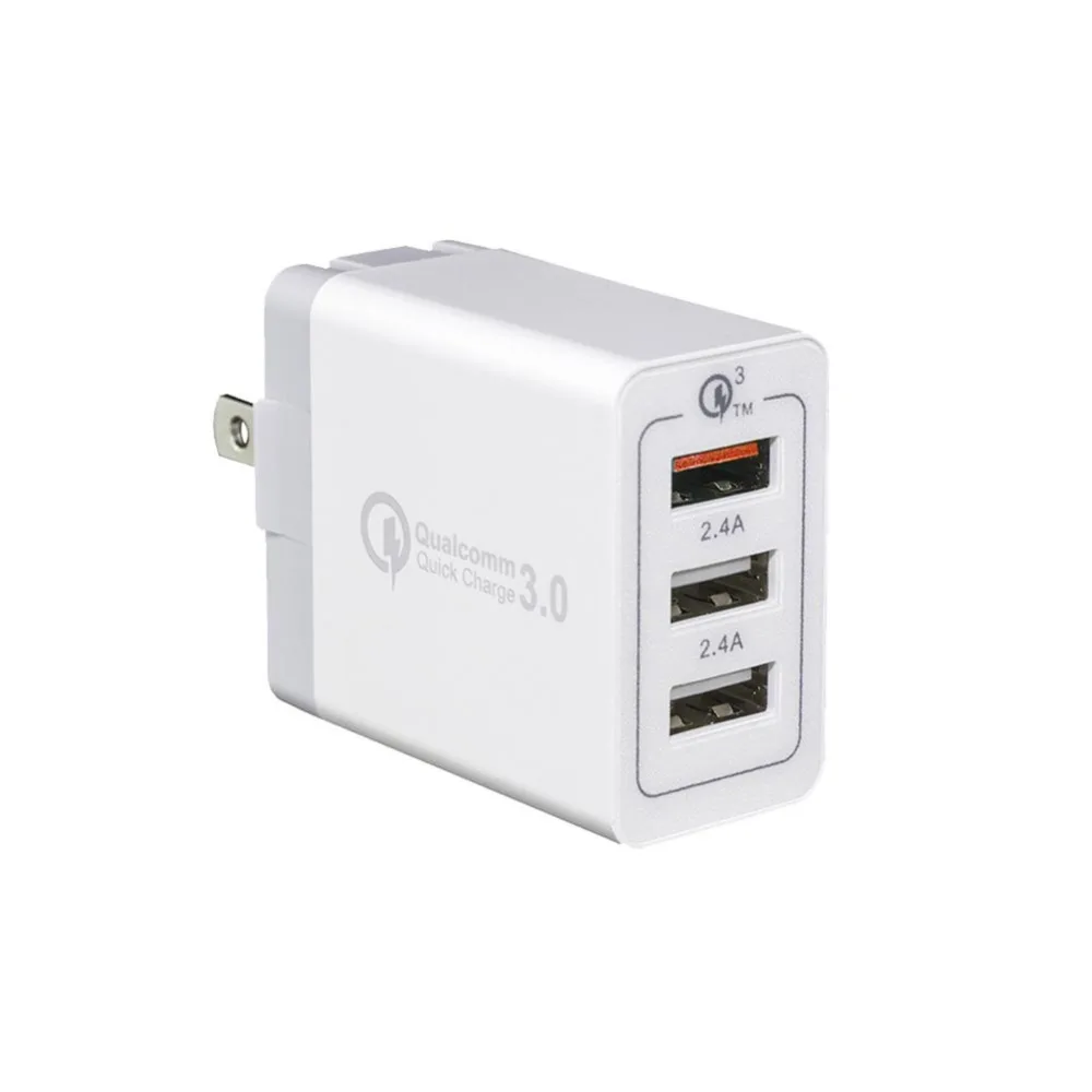 Высокоэффективное быстрое зарядное устройство 25 Вт 3 порта USB Быстрая зарядка QC 0