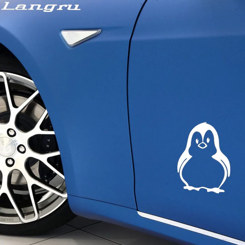 Langru милый пингвин мультфильм наклейка на машину мотоцикл Забавный автомобиль