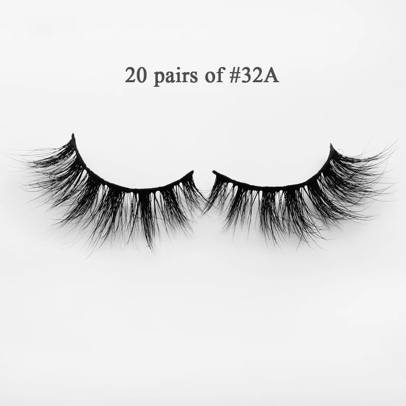 20 pairs of 32A YSDO 20 пар норковые ресницы оптом 3d норковые ресницы ручной работы Накладные ресницы макияж объем Ресницы cilios наращивание ресниц 3A - Цвет: 20 pairs of 32A
