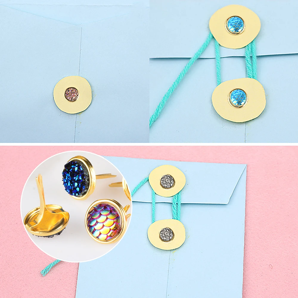 Hoomall 10 шт./компл. 15 мм декоративные кнопки Цвет DIY девушки ленты для свадебного