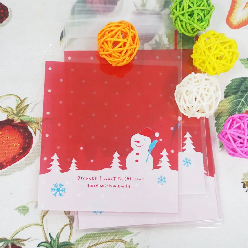 Горячие 10 шт. Рождество печенье Выпекать упаковки Сумки подарки новый год