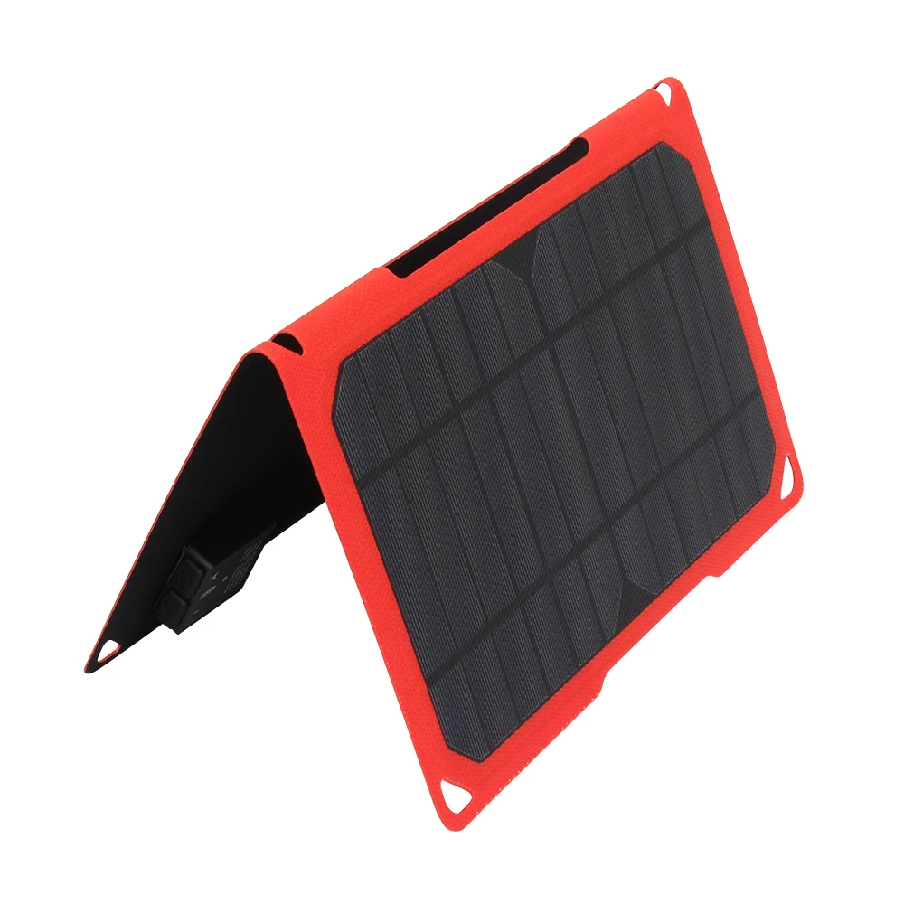 

PowerGreen 14W Folding Solar Panel Bag ETFE Mobile Phone Solar Charger External Battery Energy Backup for Outdoor