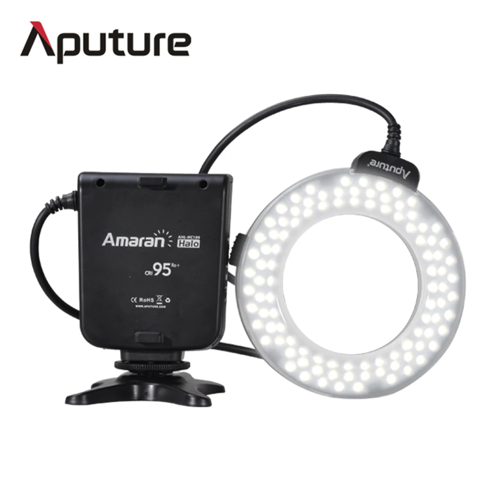 Aputure HC100 CRI 95 + Amaran Halo светодио дный Macro Ring Вспышка для Canon EOS 7D 6D 50D 5D Mark III II 700D 70D|lighting