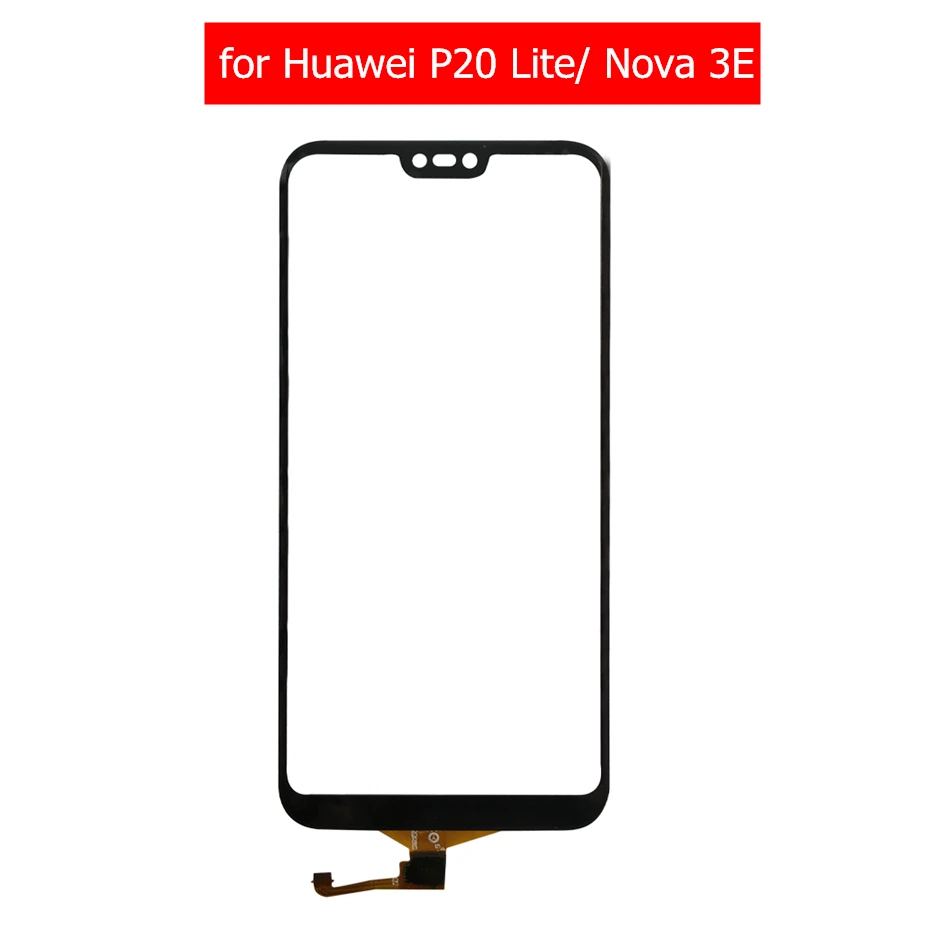 10 шт. для huawei P20 Lite сенсорный экран стеклянная панель дигитайзер сенсор Сенсорная панель Передняя стеклянная панель запасные части для Nova 3E