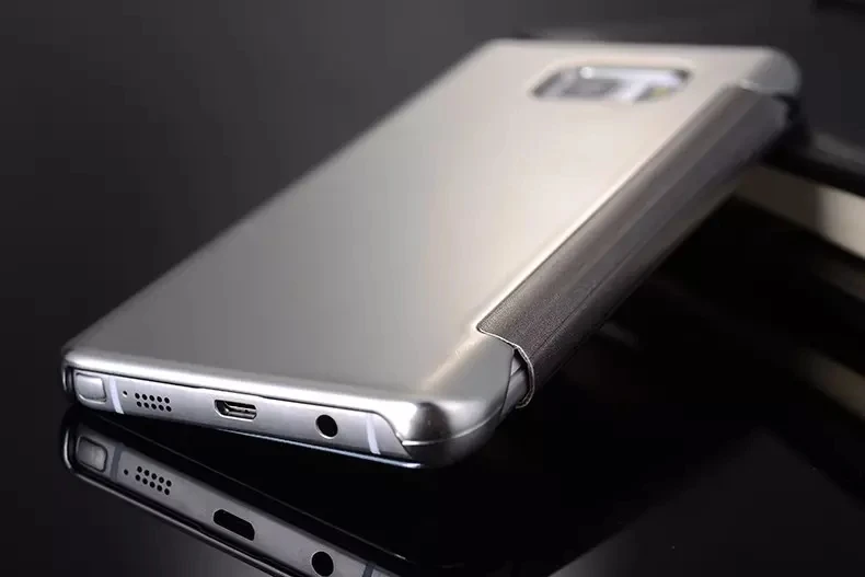 Роскошный оригинальный умный чехол с окошком для просмотра флип-чехол Samsung Galaxy