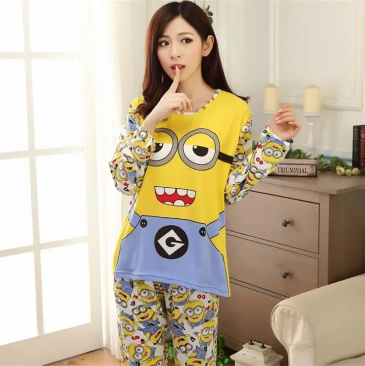New 2015 Pijama Pyjama Femme Home Clothing Pijamas Mujer Feminino Entero Manga Full Pajamas Adventure Time QQ204 | Женская одежда