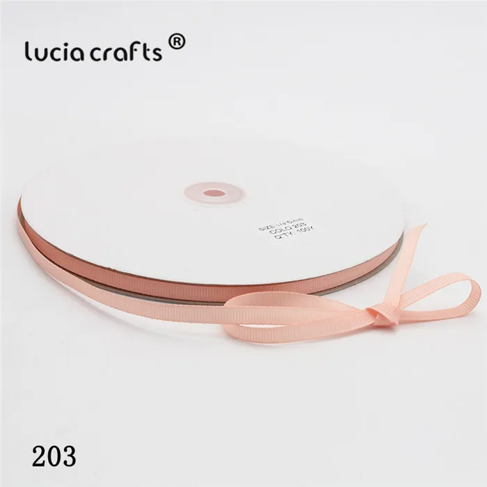 203 Flesh Pink Lucia Crafts 100y 6 мм многоцветные корсажные ленты бант поделки Сделай Сам шитье ручной работы упаковочные материалы аксессуары 040054279 - Цвет: 203 Flesh Pink