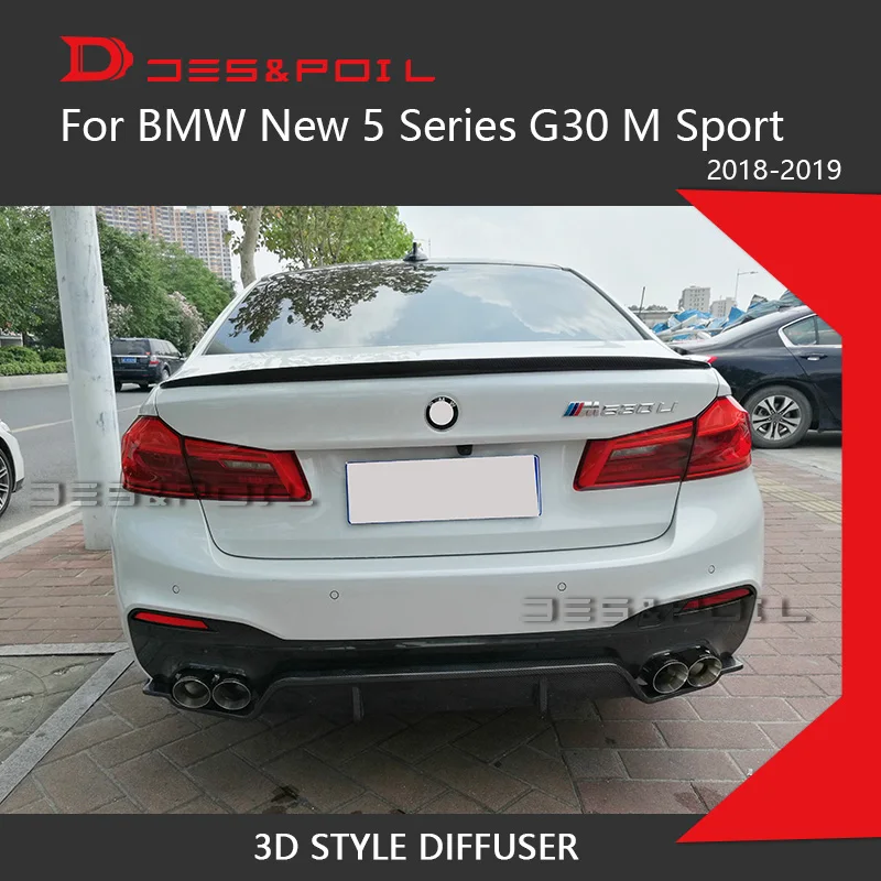 Задний диффузор для губ BMW новинка 5 серий G30 представление 3D стиль задний бампер