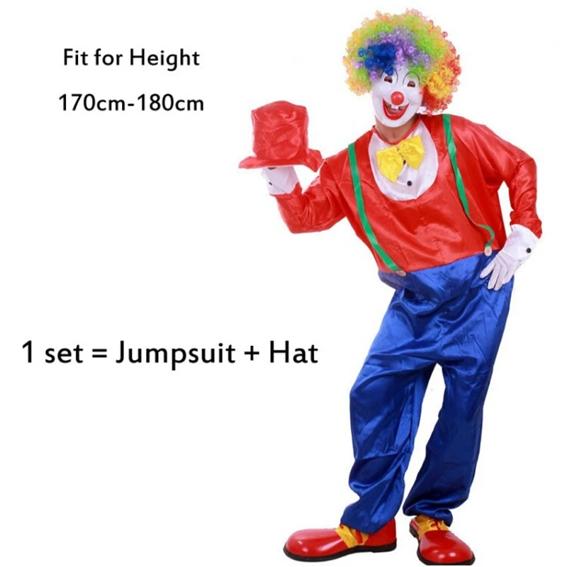 Хит продаж костюм клоуна на Хэллоуин для взрослых мужчин баффуд маскарад