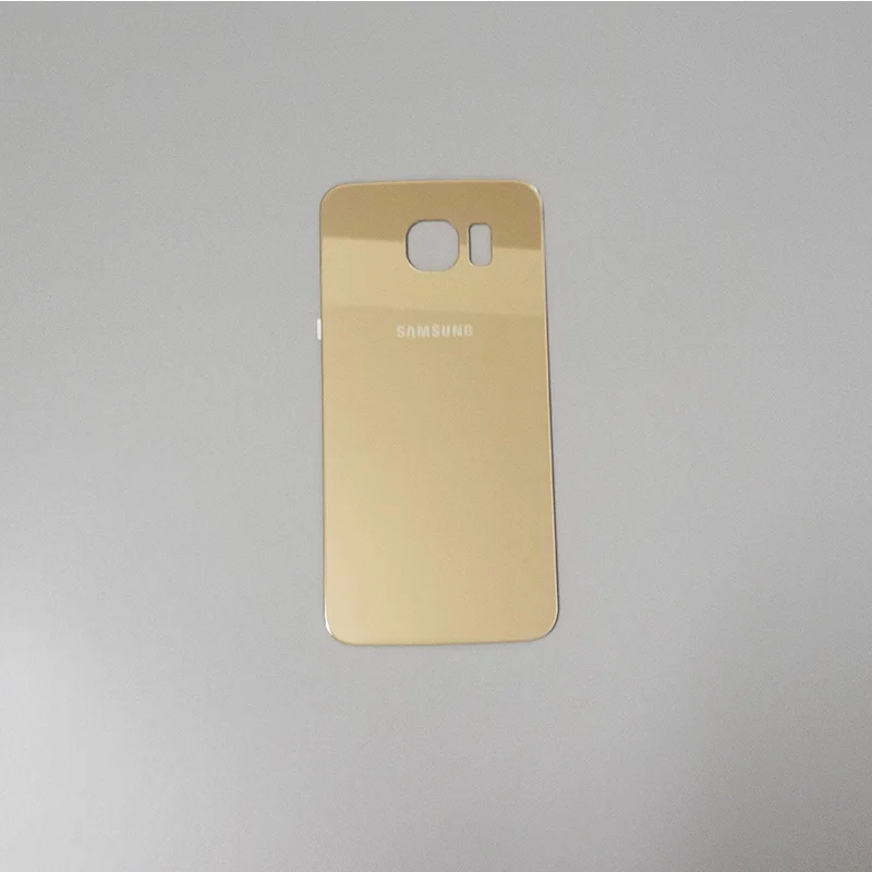 Gold samsung Galaxy S6 S6edge, задняя панель, 3D стекло, крышка батареи, корпус, чехол, Замена для samsung GALAXY G920F G925F - Цвет: Gold
