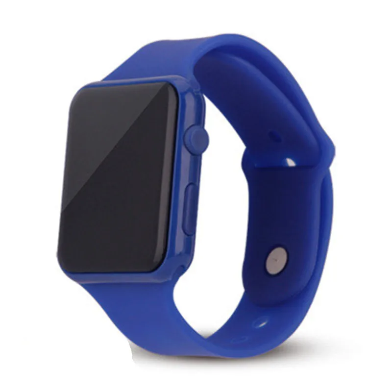 

New Stylish Children Watches LED Digital Clock Silicone Watchband Square Sports Electronic Clock Dropshipping