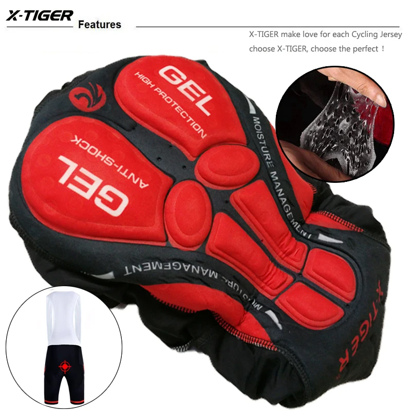 X-Tiger 5D силиконовые Coolmax Pad велосипедные шорты лайкровый велосипедный костюм комбинезон быстросохнущие шорты для горного велосипеда гоночного велосипеда
