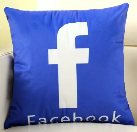 Facebook Мгновенные сообщения приложения дизайн; чехол для подушки Facebook YouTube Skype для рекламы логотипа Декоративные Чехлы для подушек дивана наволочка 40x40 см - Цвет: Facebook