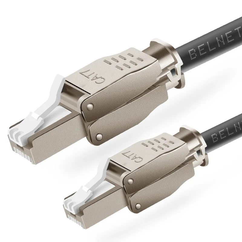 CAT7 экранированная кристаллическая головка FTP RJ45 разъем металлический сетевой