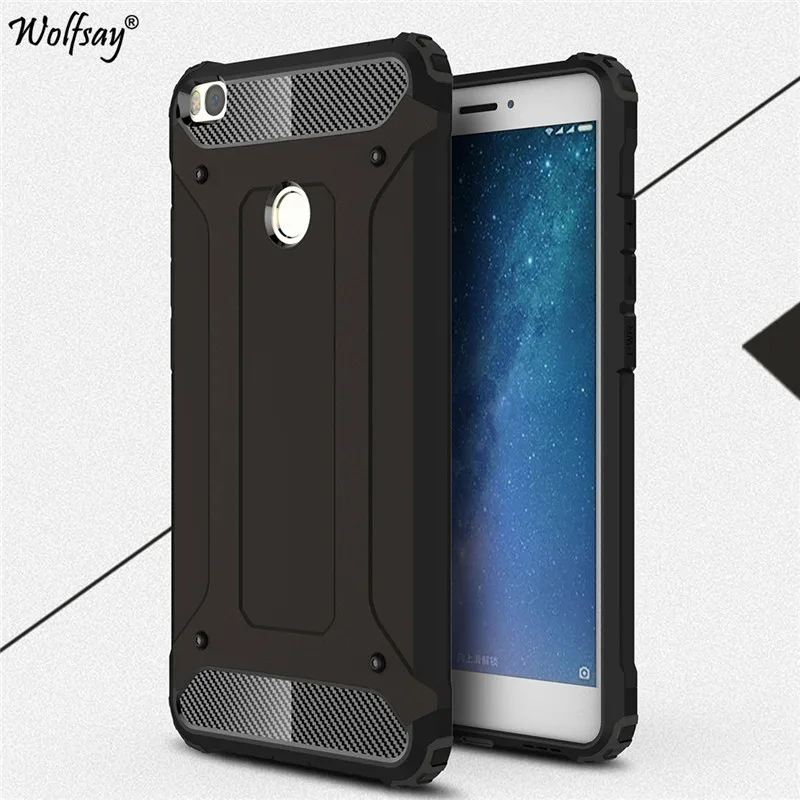 

Wolfsay 6.44" For Cover Xiaomi Mi Max 2 Case Hybrid Durable Armor TPU &PC Case For Xiaomi Mi Max 2 Case Business Phone Fundas