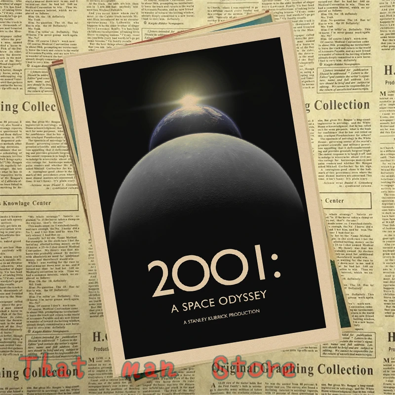 2001 космическая Одиссея научная фантастика фильм домашняя декоративная живопись постер винтажный Ретро плакат 30*21 см