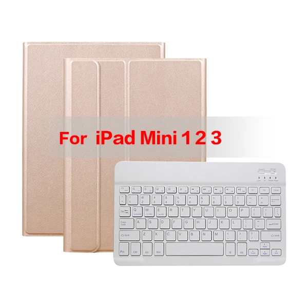 IPADMINI DYBT123 THJ Чехол для планшета с Bluetooth клавиатурой, чехол для IPad Mini 1 2 3 4 5, беспроводной съемный чехол для планшета, заряжаемый - Цвет: IPADMINI DYBT123 THJ