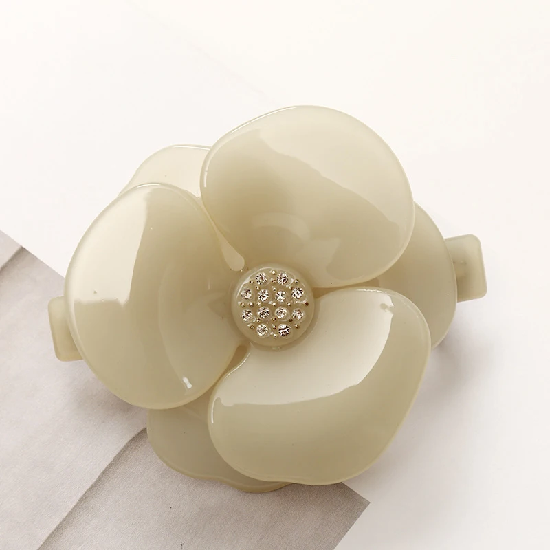 Ацетатные заколки в виде камелии цветок модные украшения для волос женщин