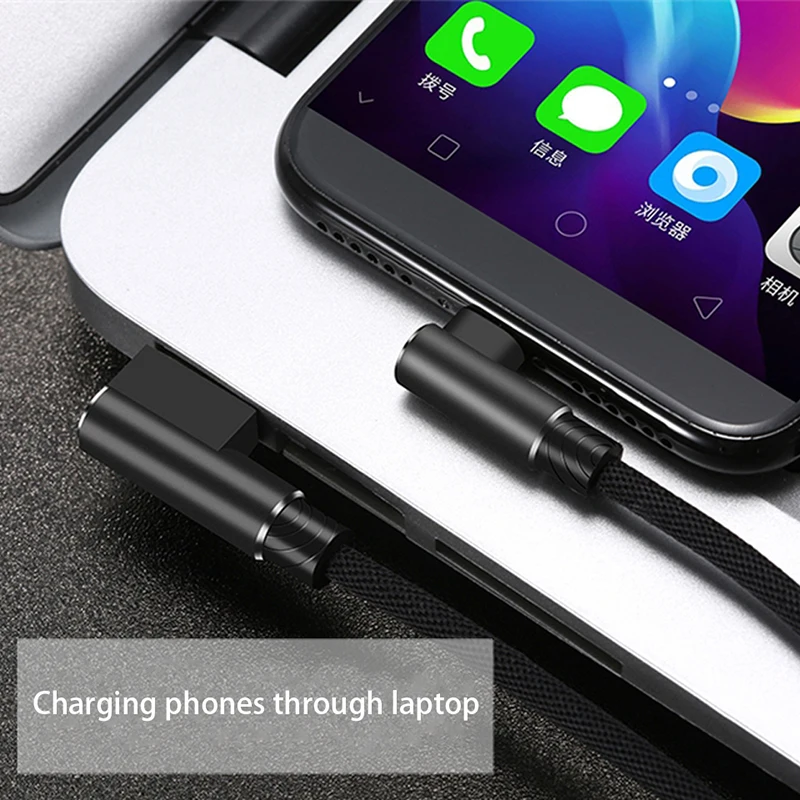 Кабель Micro USB для быстрой зарядки usb шнур 90 градусов кабель синхронизации данных