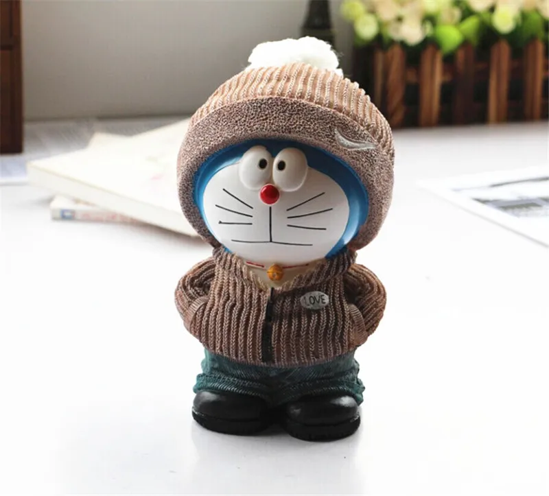 1 Doraemon копилка для денег мультяшная Джингл кошки Копилка из смолы копилка для монет креативная копилка для детей - Цвет: 1