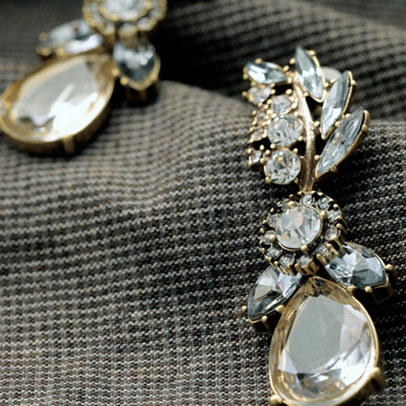 2016 Горячей Моды Высокое Качество Ювелирных Изделий Прозрачный Винтаж Перо