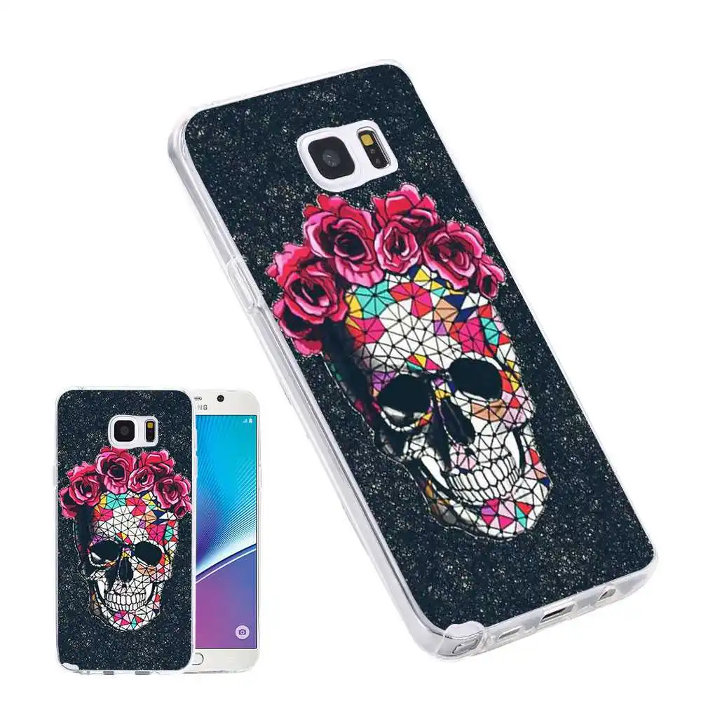 Чехол kisscase для iPhone 7 6 6s Plus 5S SE чехол с розовым черепом Samsung S6 S7 Edge Note J7 S5 мягкий из