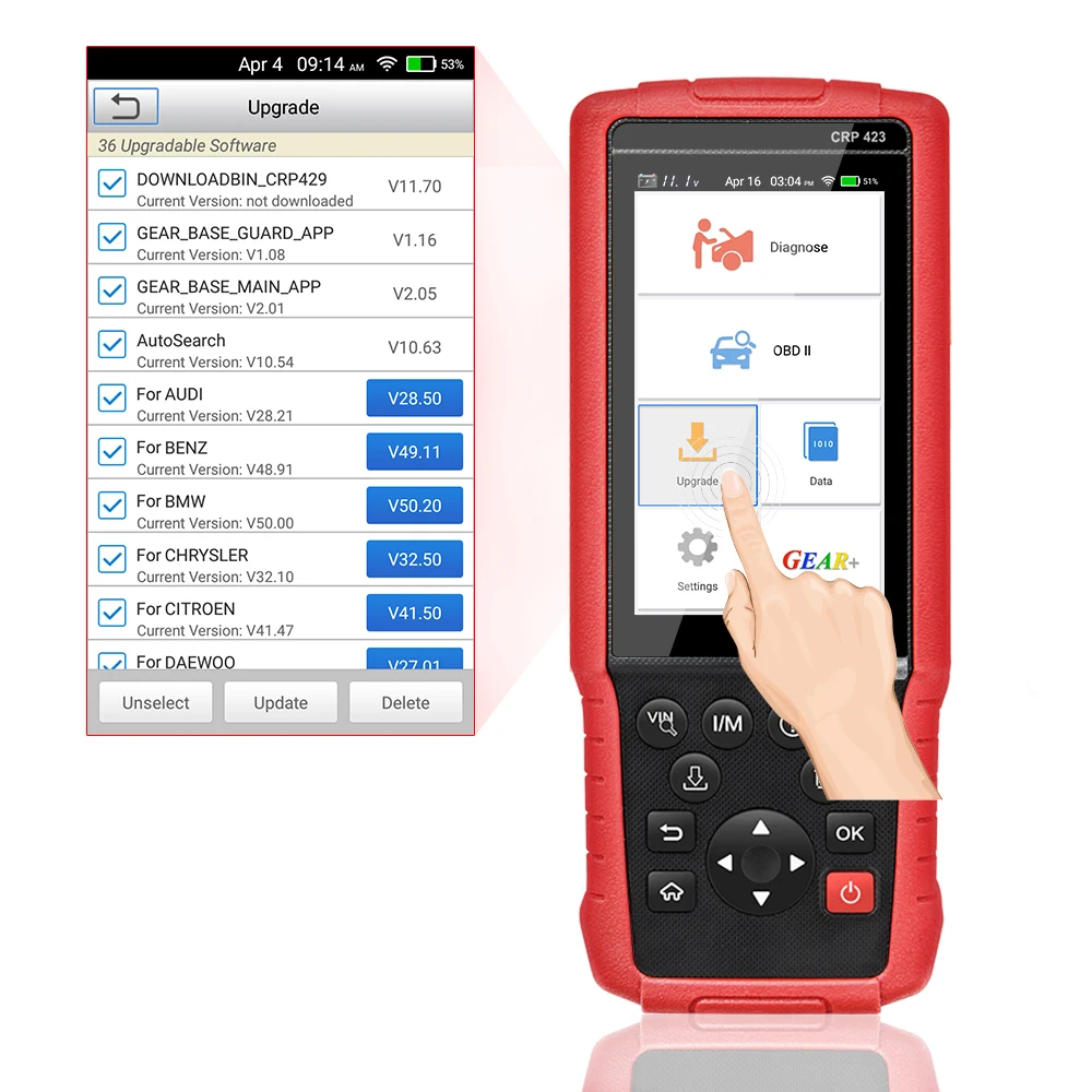 Launch X431 CRP429C CRP423 автоматический диагностический инструмент для двигателя/ABS/SRS/AT+ 11 сервис CRP 429C PK CRP129 CRP 423 PK CRP123