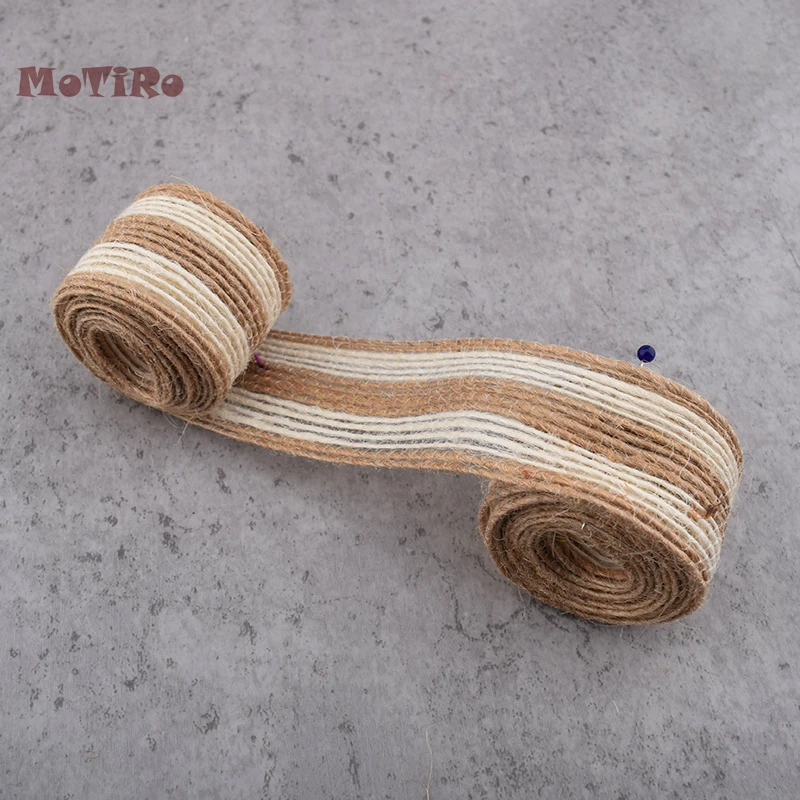 MoTiRo 1 м/лот натуральный джутовый шпагат тесьма из мешковины пеньковая веревка для