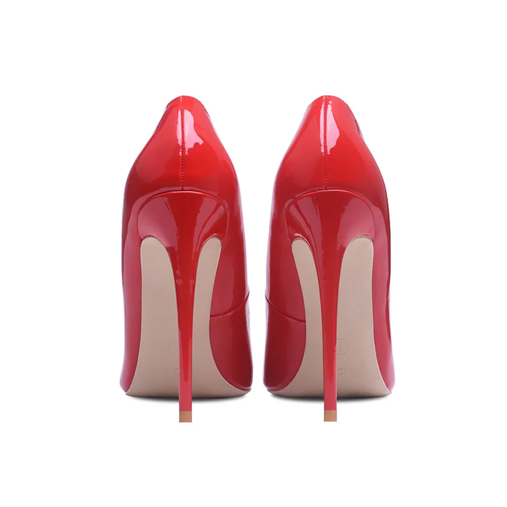Tacones/женские туфли-лодочки на высоком каблуке 12 см; пикантные женские свадебные туфли на шпильке с острым носком; Talon Femme; черные туфли на каблуке; большие размеры