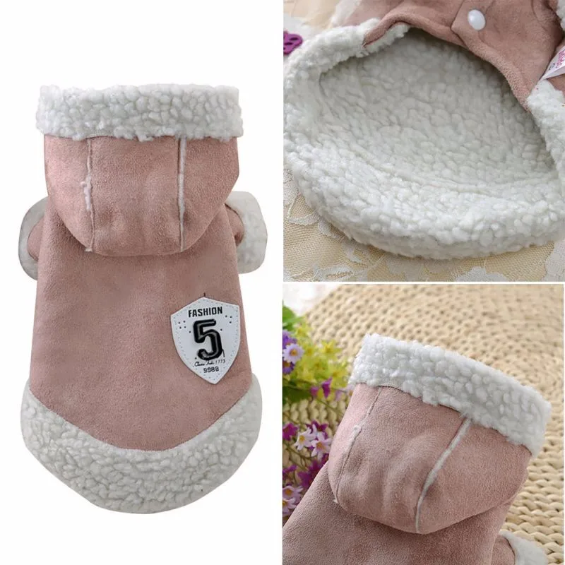 Супер Теплый маленький питомец собака кошка зима шерпа пальто XS-XL куртка крутой локомотив куртка для щенков костюмы для собак