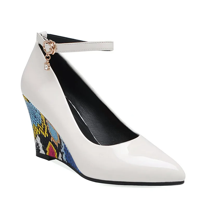 Женские вечерние туфли лодочки YMECHIC белые черные красные на высоком каблуке с