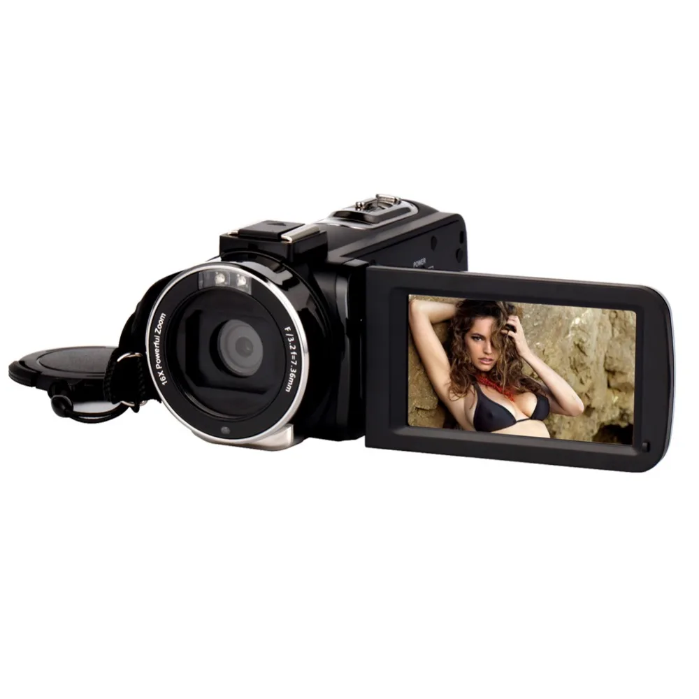 4K камера wifi видеокамера Kimire Ultra HD Цифровая видеокамера 30.0MP рекордер 3,0 дюймов 270 градусов вращение сенсорный экран 16X зум