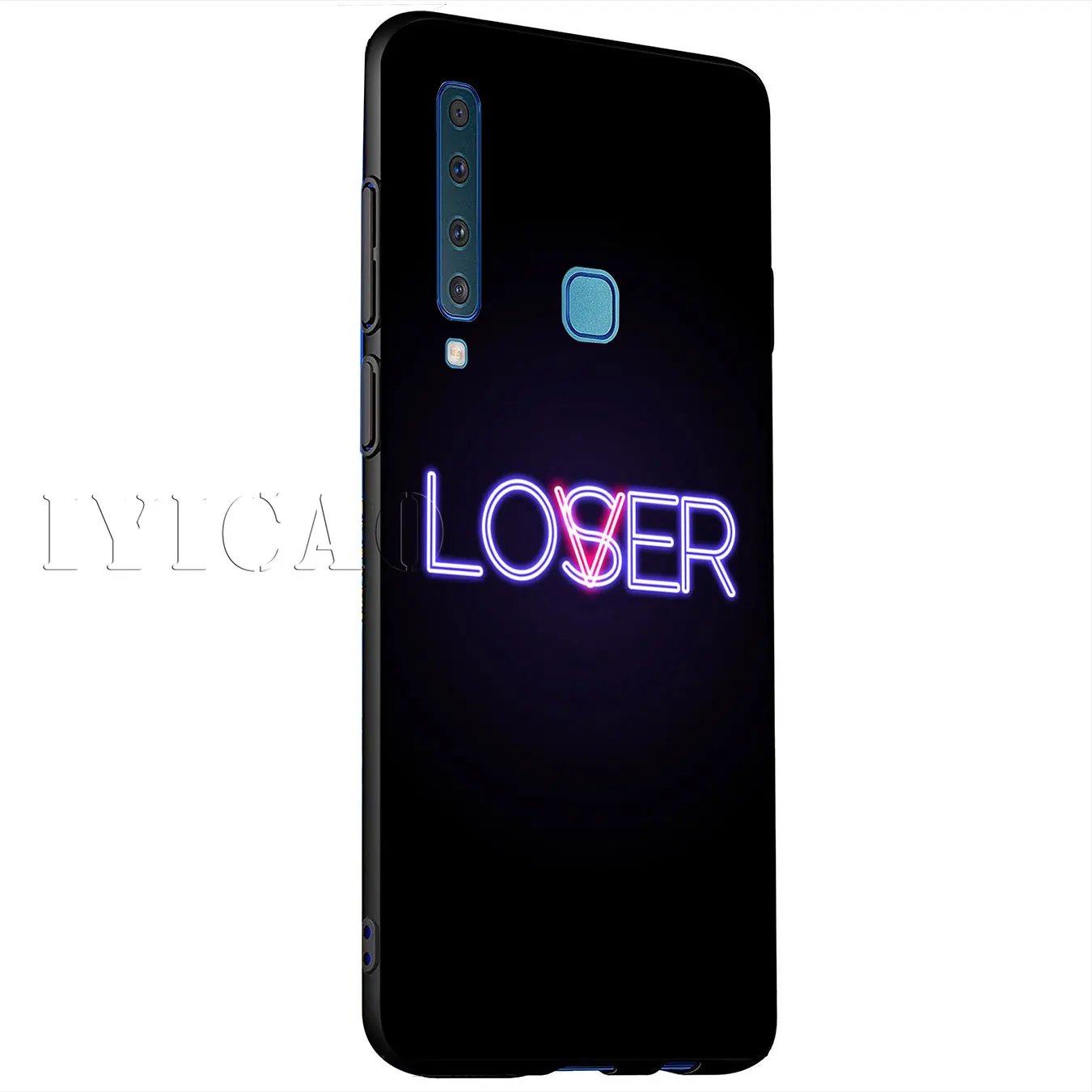 Iyicao Цвет текст на черном фоне Мягкий силиконовый чехол для samsung Galaxy A6 плюс A9 A8 A7 2018