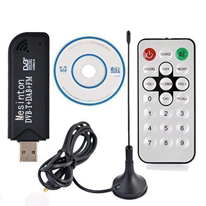 Полезный USB 2 0 DAB FM DVB T Dongle vara FC0012 SDR цифровой ТВ тюнер приемник IR remoto com антенна