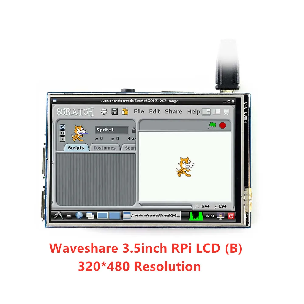 Waveshare 3 5 дюймовый RPi LCD (B) 320*480 IPS TFT сенсорный экран для всех Raspberry PI XPT2046 контроллер