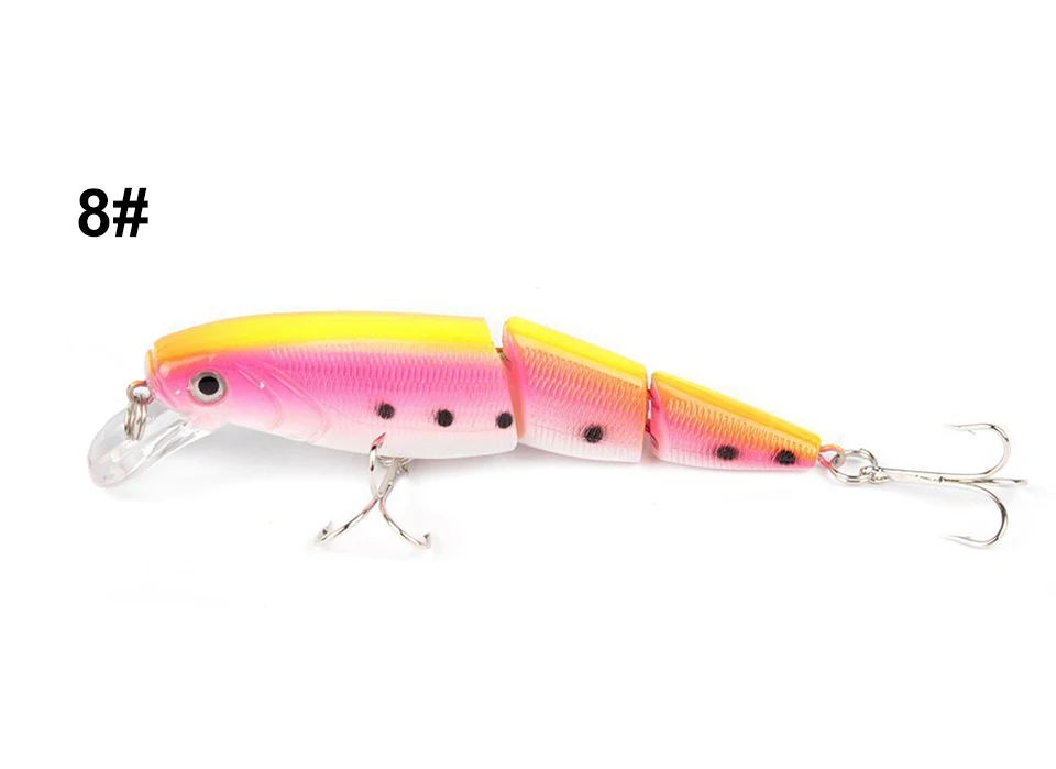 1PCS Jointed Fishing Lure 10.5CM 15G Floating Minnow Plastic Artificial Fishing Wobblers Tools 3 Sections Lure
