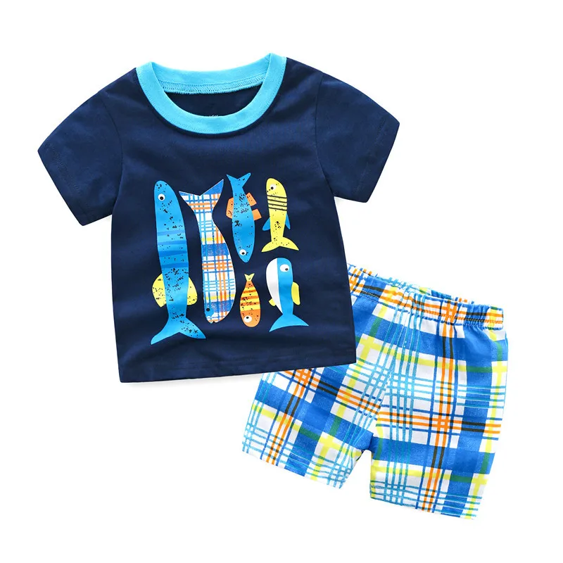 20121 Kids Clothes Boys Summer Top Children Clothing Sets Conjunto Infantil Menino Pijama Todder Tracksuit Baby Ensemble New |