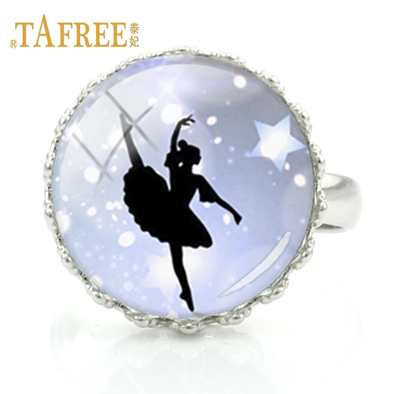 Женские кольца TAFREE с изображением балета элегантные ювелирные украшения для в