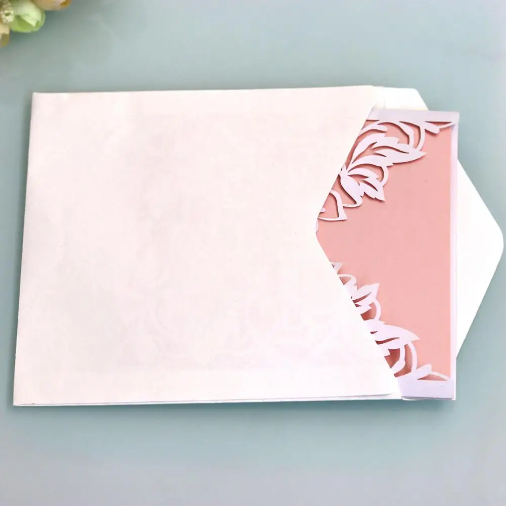 Лидер продаж 10 шт./лот свадебные приглашения с кружевным карманом квадратная