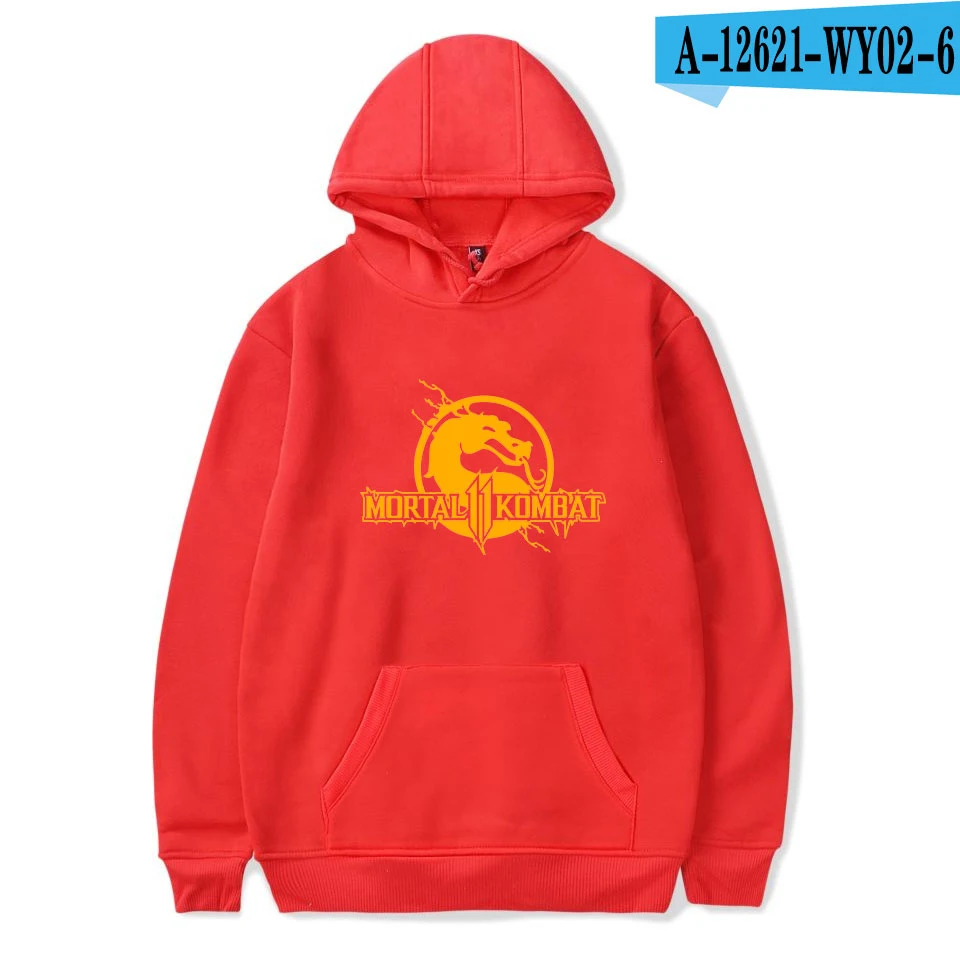 Mmoral Kombat мужские худи толстовки мужские с длинным рукавом повседневные толстовки мужские, Толстовки размер XXS-4XL горячая Распродажа унисекс - Цвет: red