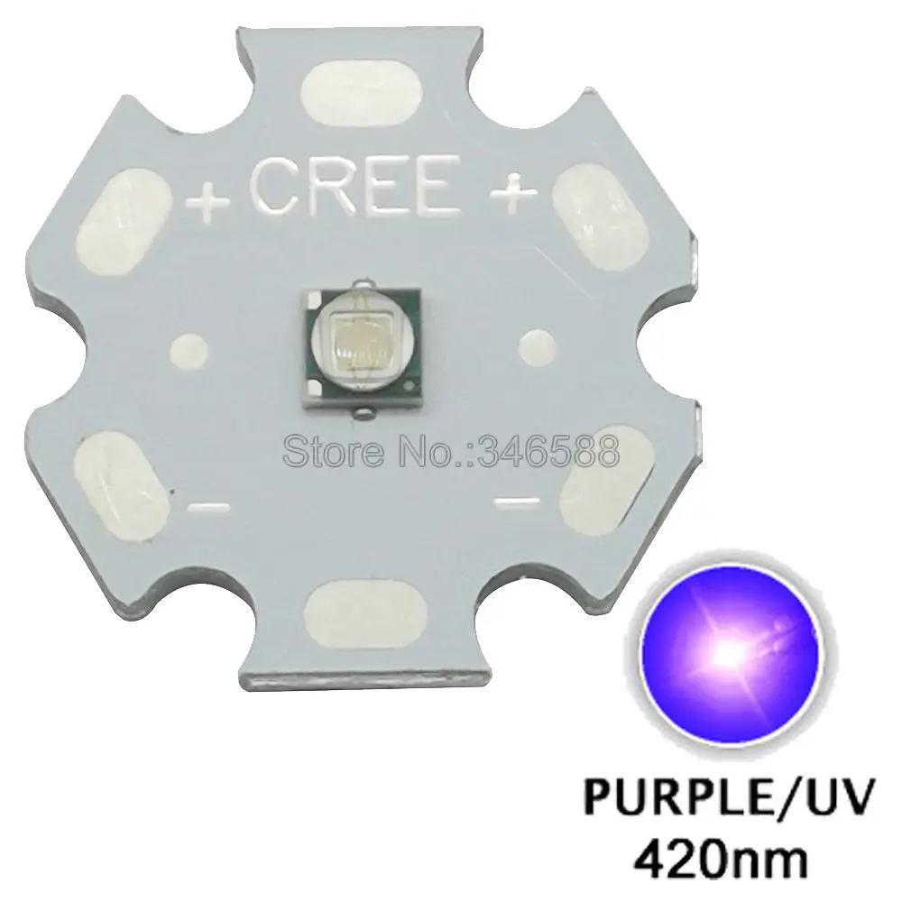 5pcs 3W 420nm к 430nm Ультрафиолетовый фиолетовый цвет 3535 Epi светодиодный s Высокое
