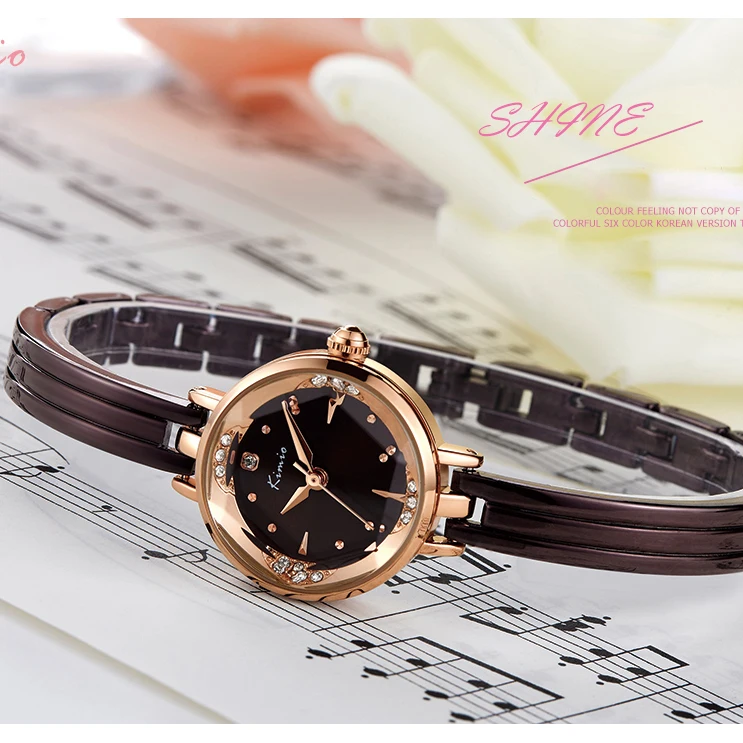 Kimio женский полый раскошный ремешок для часов дамы многогранный циферблат babysbreat