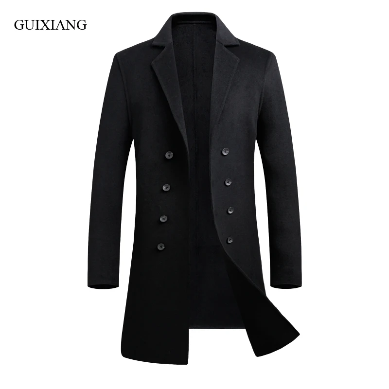 Новое поступление мужское эксклюзивное теплое шерстяное пальто деловой