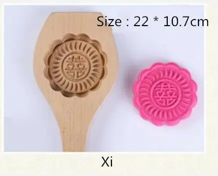 Xi 1 шт. дерево Mooncake форма для выпечки 3D печенье Форма цветок помадка Mooncake украшения инструменты кухонные аксессуары - Цвет: Xi