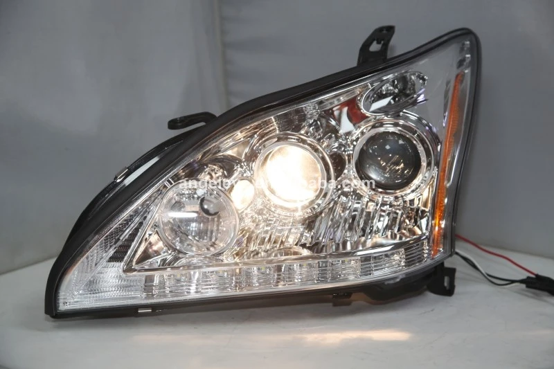 2004-2009 год для Lexus RX330 RX350 светодиодный головной свет фары хромированный корпус желтый отражатель SN
