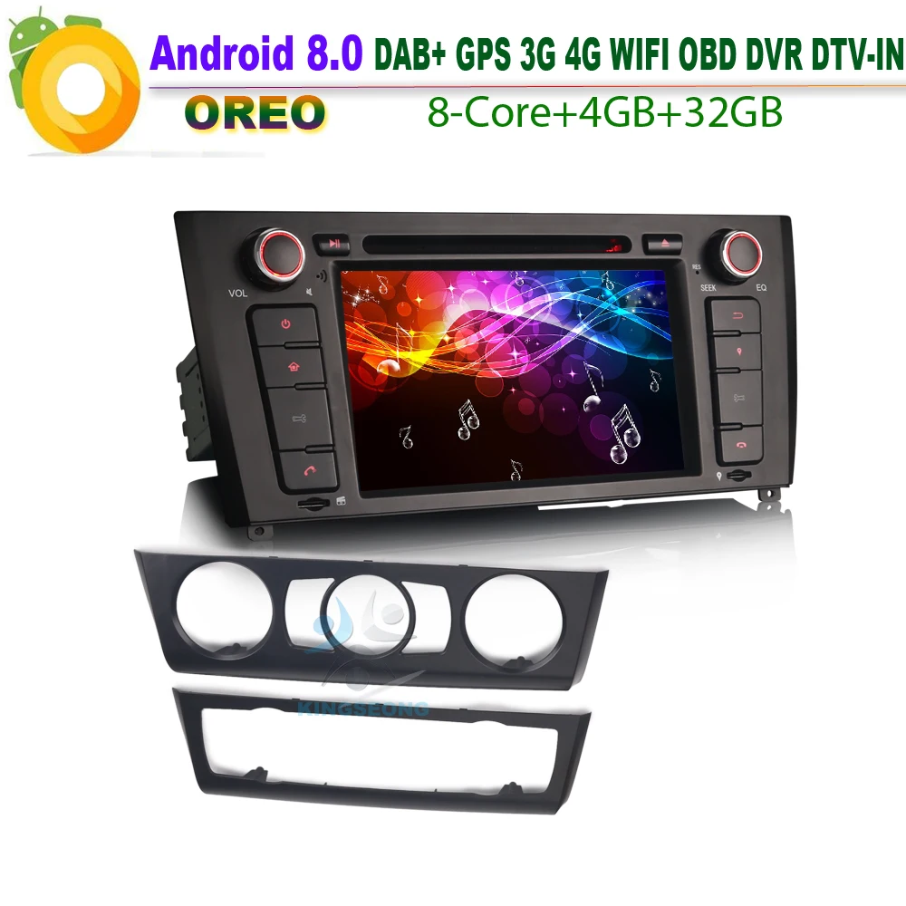 Android 8 0 DAB + GPS DVD CD SD RDS BT USB WiFi 3G DTV IN OBD Автомобильный Радио плеер для BMW 1 серии E81 E88 E82