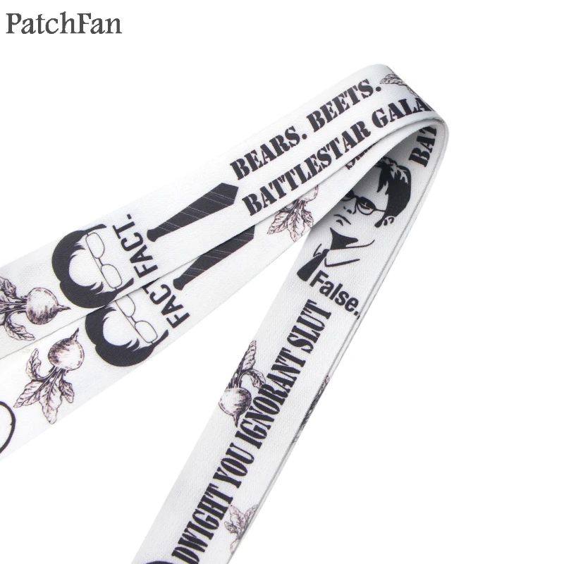 Patchfan офис ТВ шоу Дуайт шруте шеи ремешки для ключей очки держатель карты брелок для ключей телефоны камеры веб-ленты A1421