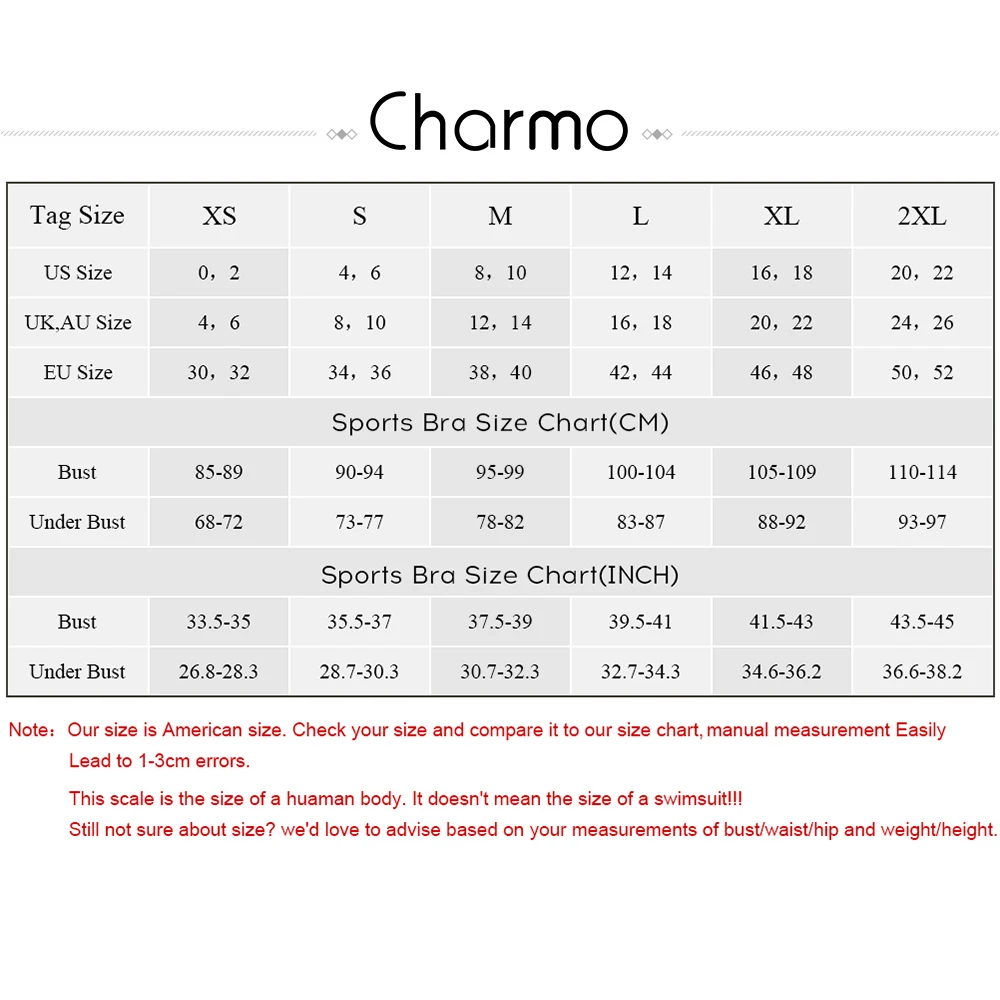 Женский ударопрочный спортивный бюстгальтер Charmo с подбивкой и поддержкой йоги