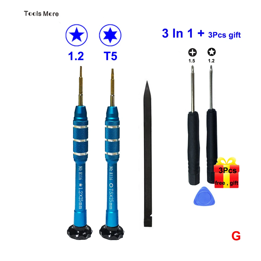 3 шт. 5-ти точечные 1,2 P5 Torx T5 Отвертка Набор для Apple MacBook Air и Macbook pro Набор инструментов для ремонта с подарком
