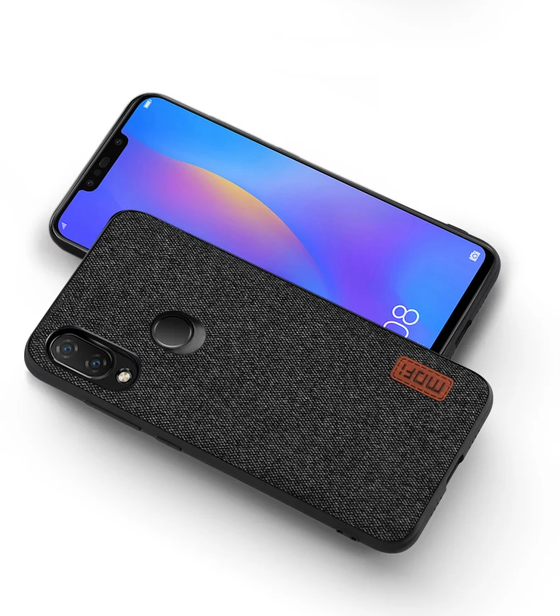 Чехол для huawei nova 3 i, чехол MOFI nova 3 i, тканевый чехол для huawei nova 3, задняя крышка, чехол nova 3i, мягкий край, полный Чехол, 6,3''